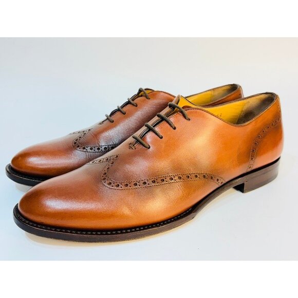 Antonio Maurizi Men\'s Shoes Size 9 EU 42 Wingtip Burnished Brown Leather Italy main image 7